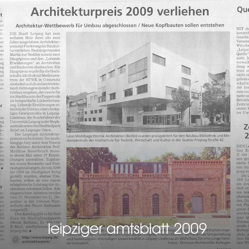 publikationen 21 leipziger amtsblatt 2009 - Mario Hein Architekt architektursalon Leipzig Sachsen Deutschland