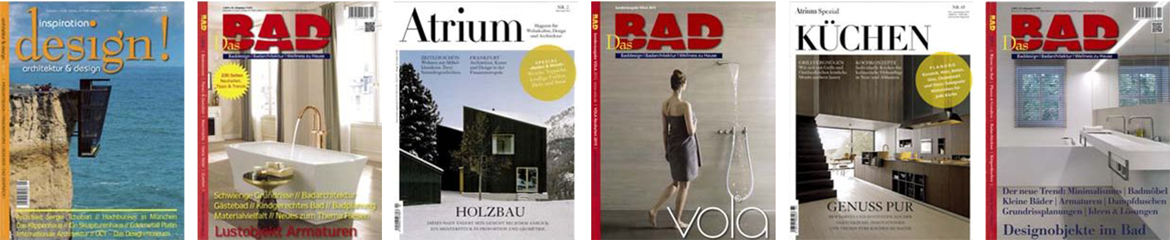 Publikationen Bad Magazin Vola Armaturen - Mario Hein Architekt architektursalon Leipzig Sachsen Deutschland
